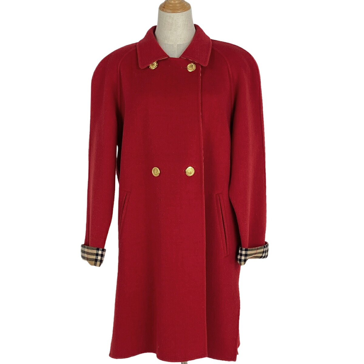 楽天市場】バーバリー BURBERRY ウール コート 袖折り返し ダブル
