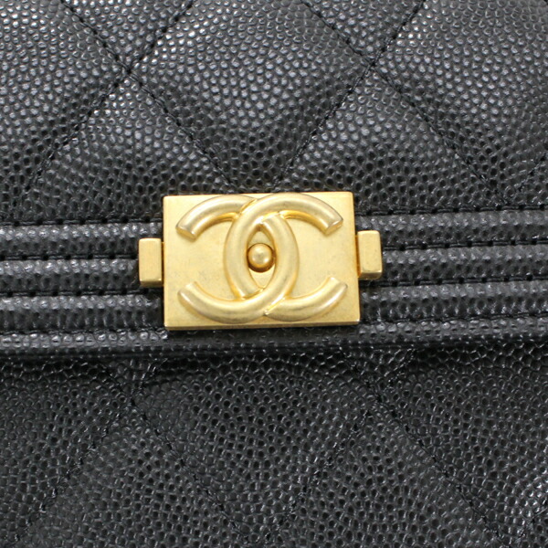 楽天市場】シャネル 長財布 二つ折り ボーイシャネル 黒 ブラック