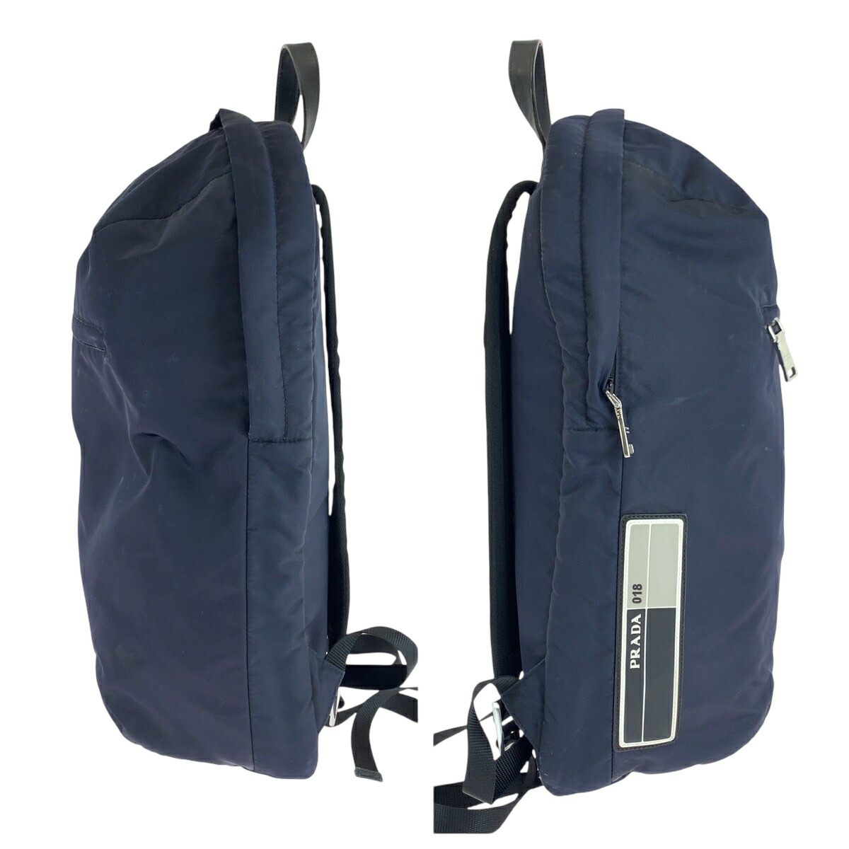 楽天市場】美品 PRADA プラダ テスート ネイビー シルバー金具