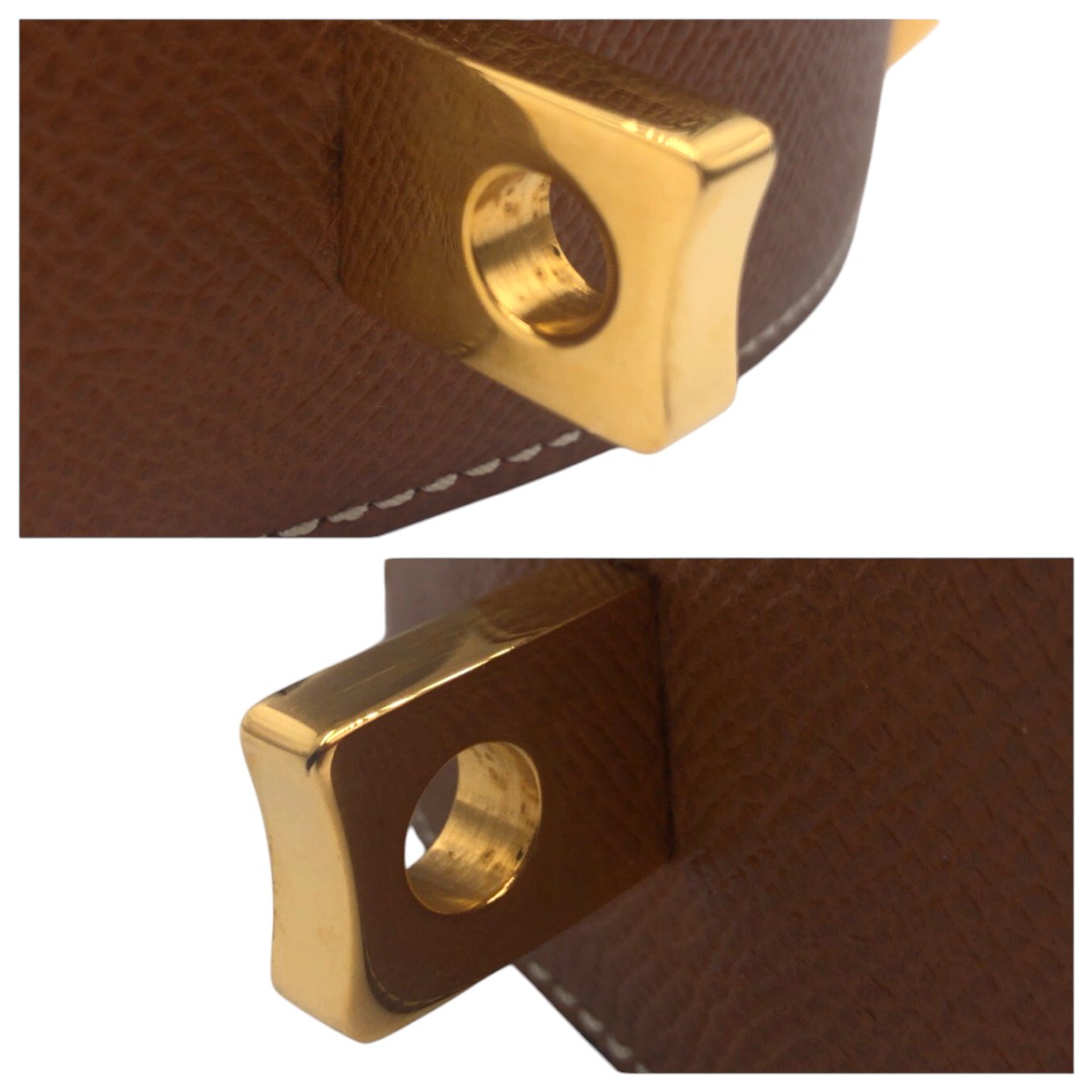 楽天市場】美品 HERMES エルメス コリエドシアン ブラウン ゴールド