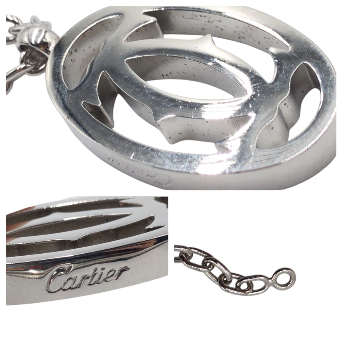 楽天市場】美品 CARTIER カルティエ 2Cチャーム シルバー メタル