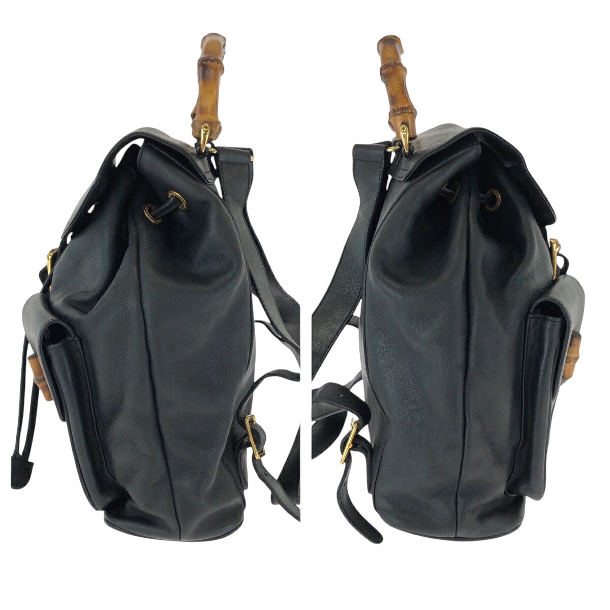 楽天市場】GUCCI グッチ バンブー ブラック 黒 ブラウン ゴールド金具