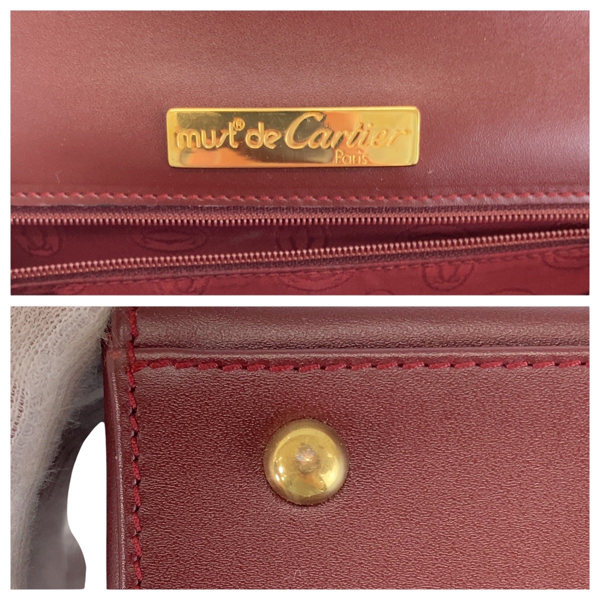 楽天市場】美品 CARTIER カルティエ マストライン ケリー型 ワイン