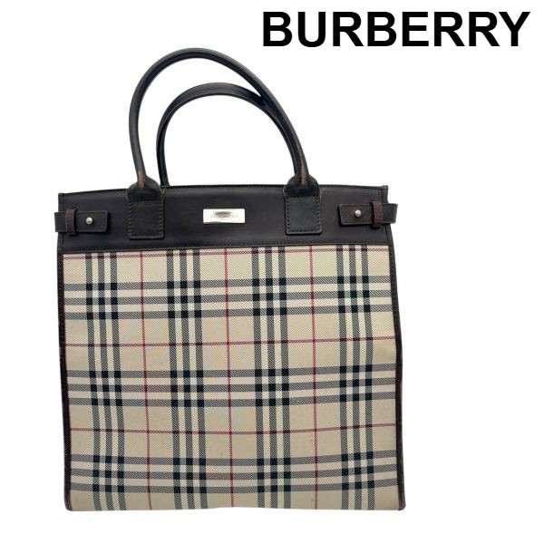 楽天市場】urberry バーバリー ノバチェック チェック柄 トートバッグ