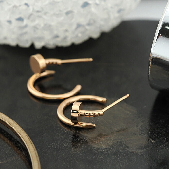 楽天市場】カルティエ ジュスト アン クル ピアス ピンクゴールド