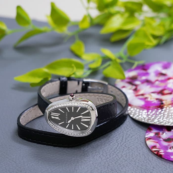 楽天市場】ブルガリ セルペンティ ブラック ベゼルダイヤ SP32BSDL