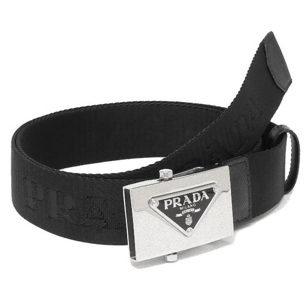 楽天市場】プラダ ベルト トライアングルロゴ ブラック メンズ PRADA