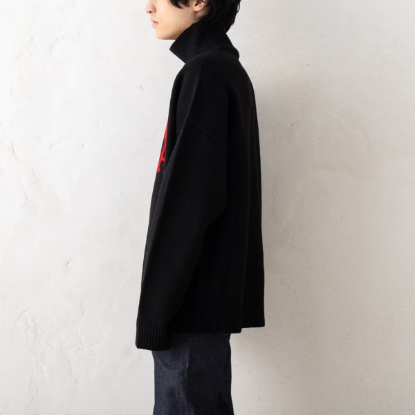 楽天市場】アミパリス ニット セーター ブラック メンズ AMI PARIS