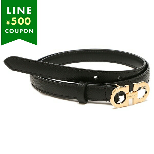 楽天市場】フェラガモ ベルト ガンチーニ ブラック レディース