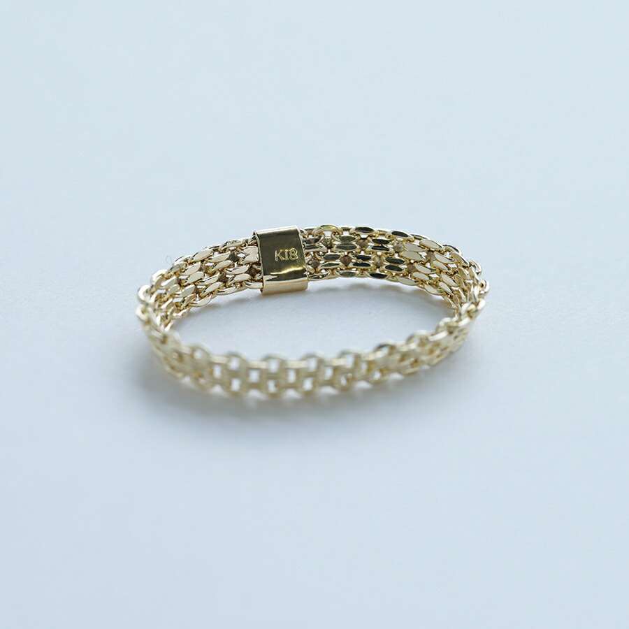 楽天市場】チェーンリング 18k ビスマルク 指輪 K18 チェーン リング