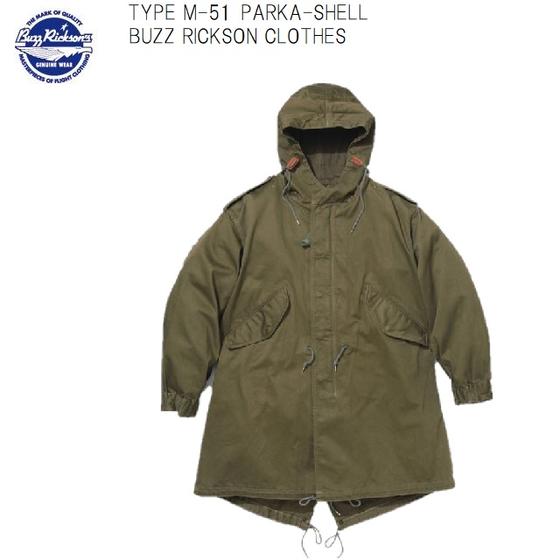 楽天市場】Buzz Rickson's TYPE M-51モッズコートPARKA-SHELL