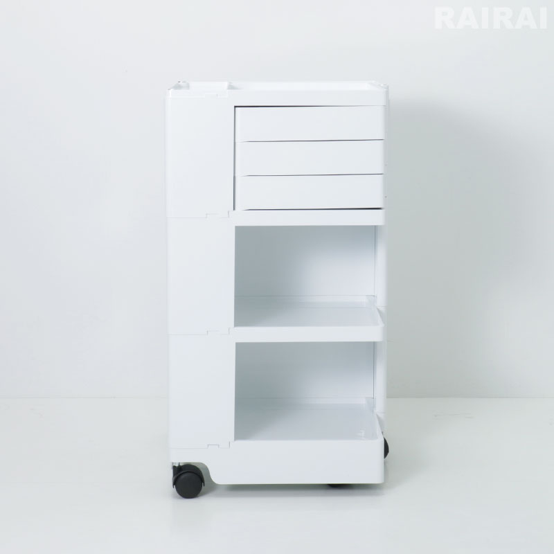 楽天市場】ボビーワゴン 3段 3トレイ ホワイト ブラック ビーライン B