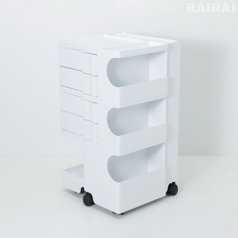 楽天市場】ボビーワゴン 3段 4トレイ ホワイト ブラック ビーライン B