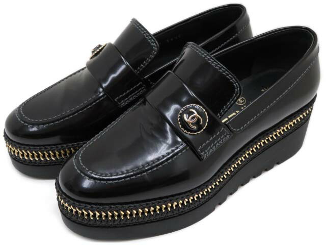 楽天市場】CHANEL ローファー 21B G37671 シャイニー カーフスキン