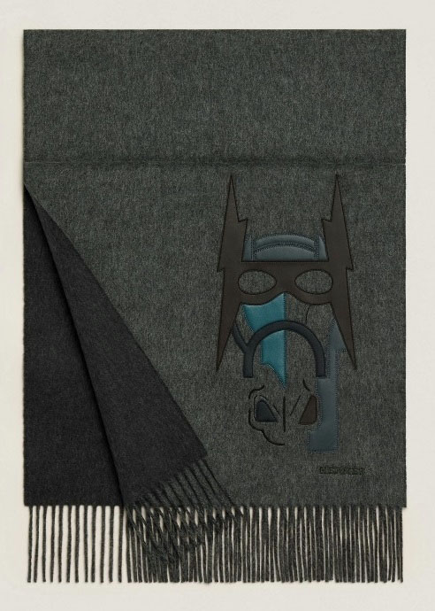 楽天市場】HERMES カシミヤマフラー レザーディテール ”スーパーH