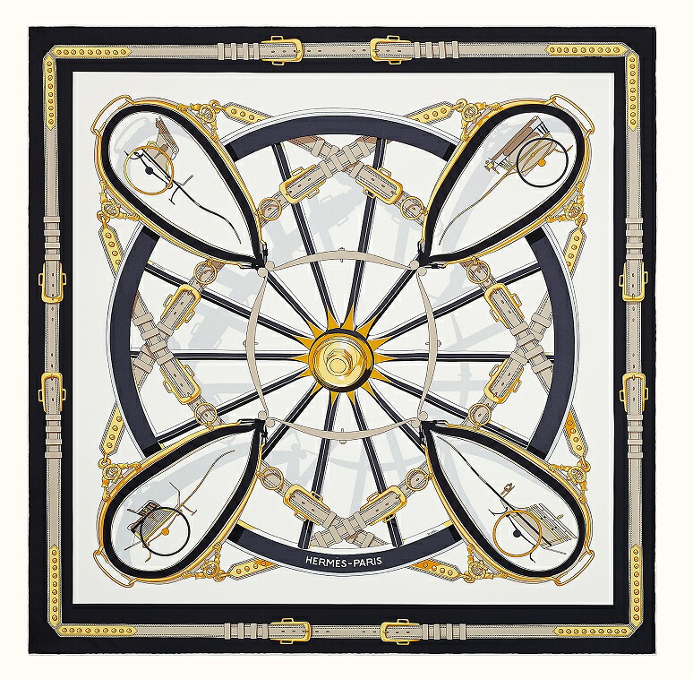 楽天市場】HERMES スカーフ カレ90 ”EN ROUE LIBRE” 自由への