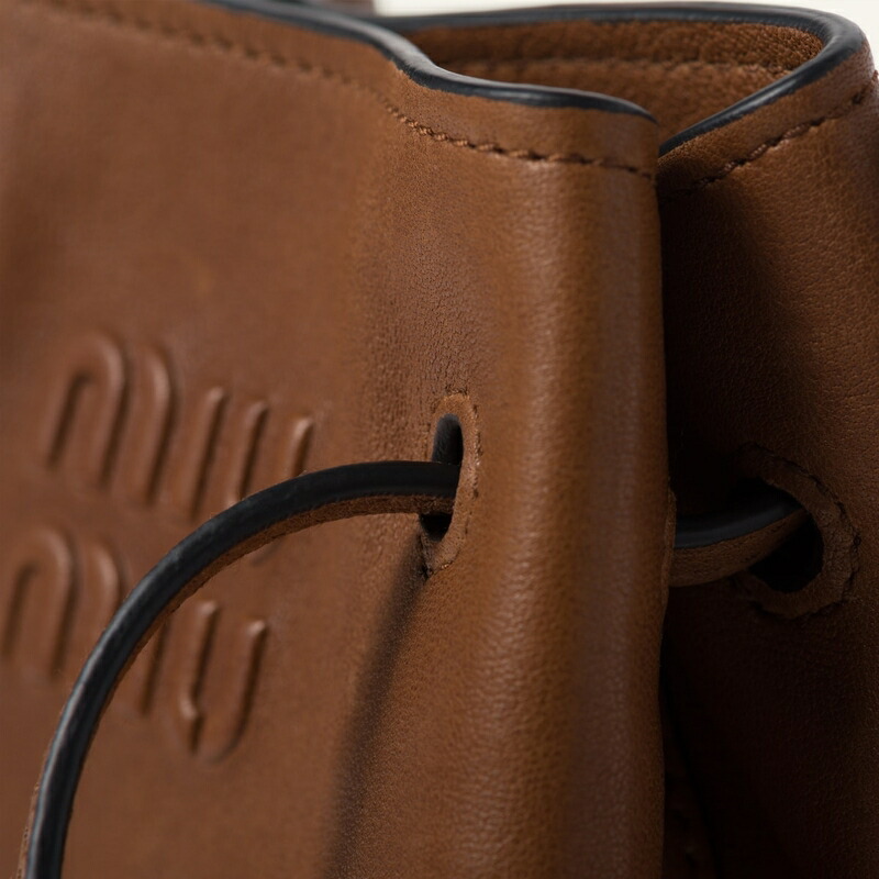 楽天市場】ミュウミュウ MIU MIU ナッパレザー ミニバッグ【ブラウン