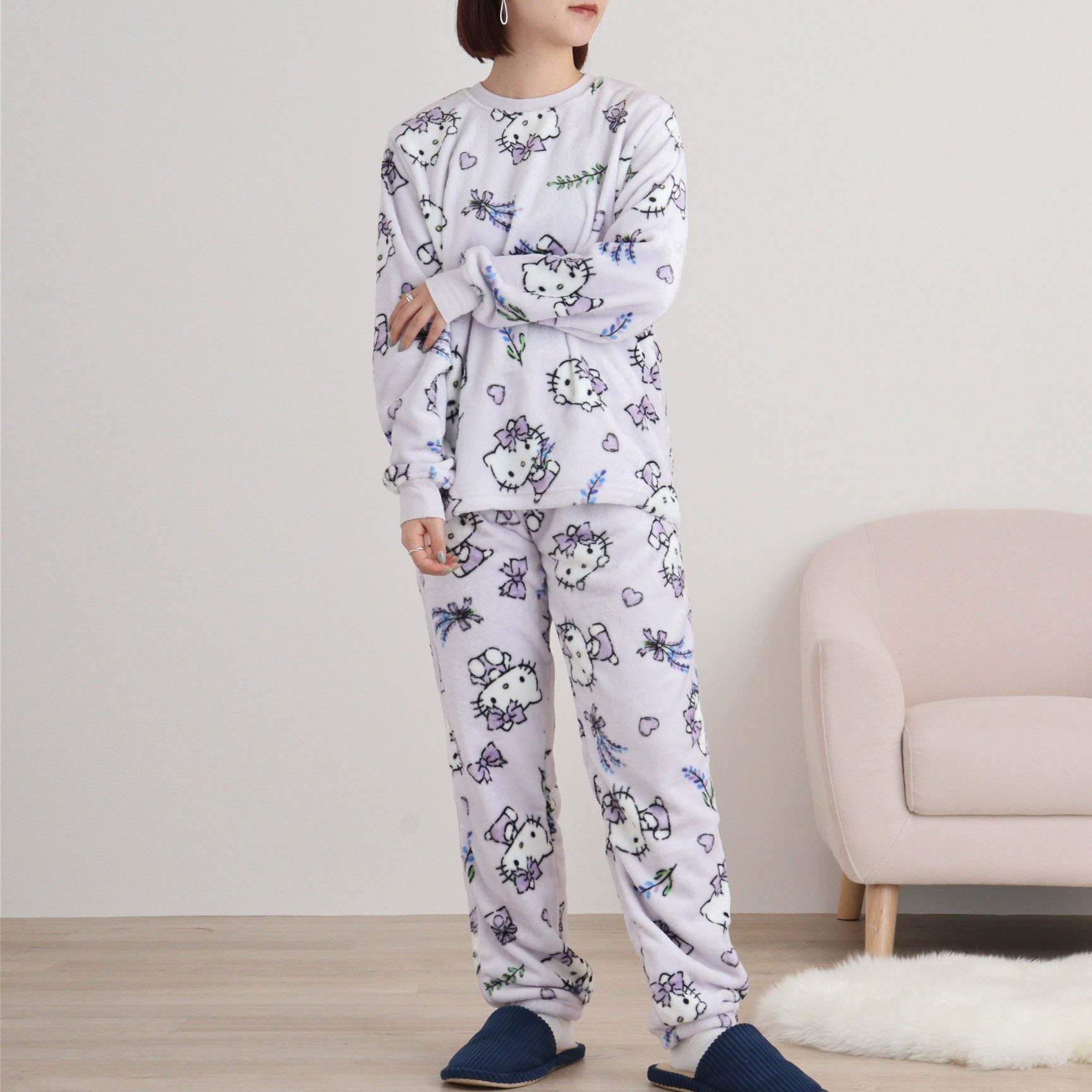 楽天市場】ハローキティ トレーナー スウェット パンツ フリース