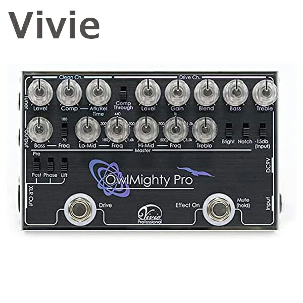 楽天市場】ベース用プリアンプ Vivie OwlMighty Pro BassPreamp ビビー