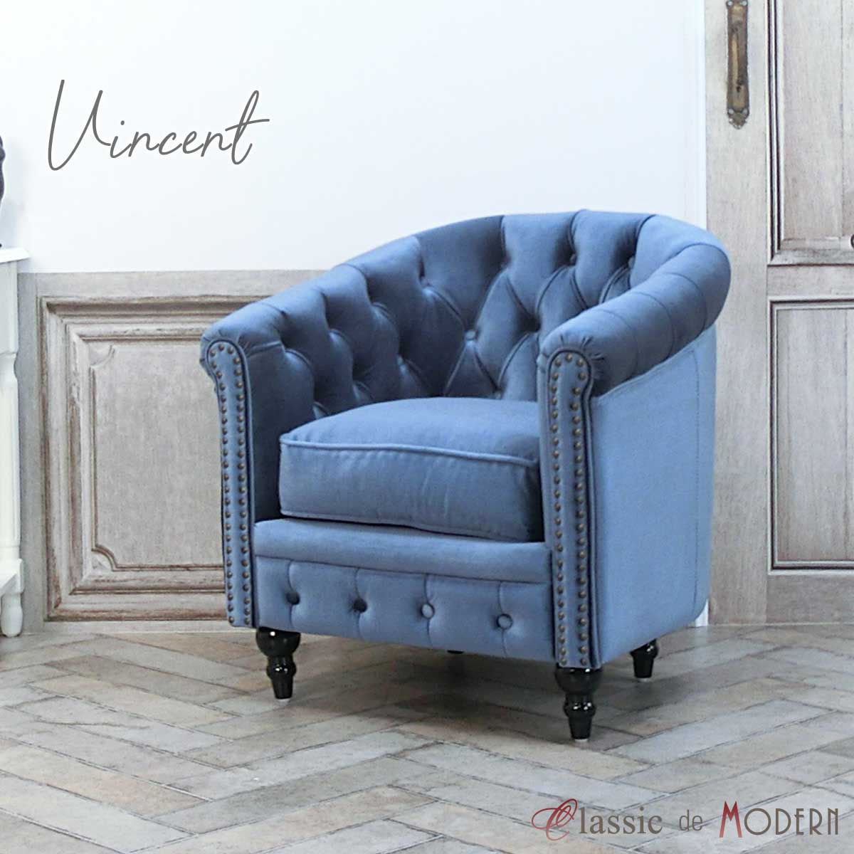 楽天市場】輸入家具 ソファ 一人掛け チェスターフィールド