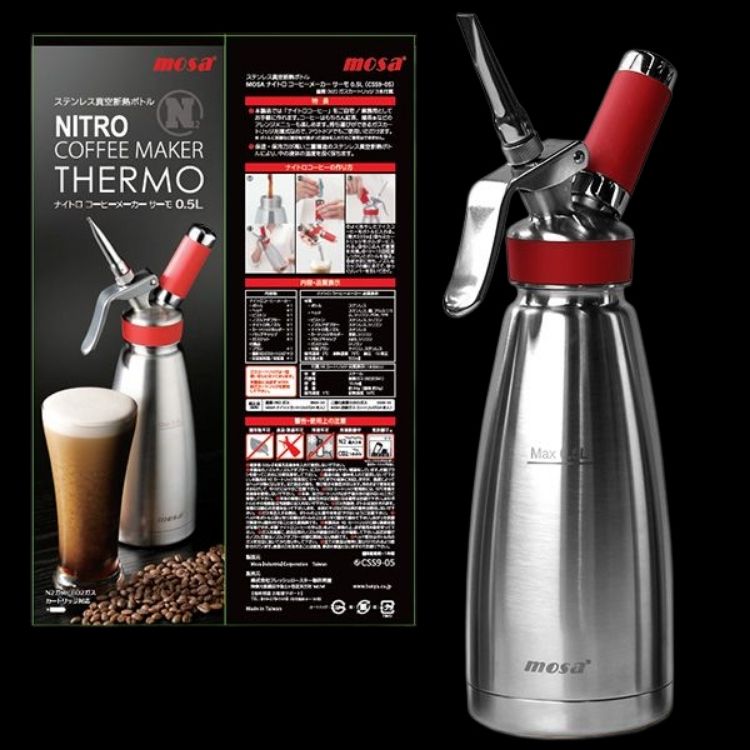 楽天市場】モサ ナイトロコーヒーメーカー サーモ 0.5L 赤 CSS9-05
