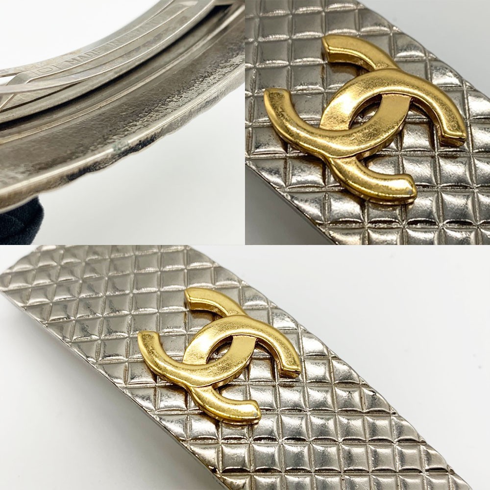 楽天市場】シャネル バレッタ マトラッセ ヘアアクセサリー シルバー