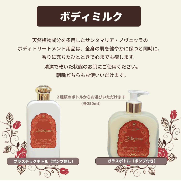 楽天市場】サンタマリアノヴェッラ 送料無料(P) ボディミルク ガラス