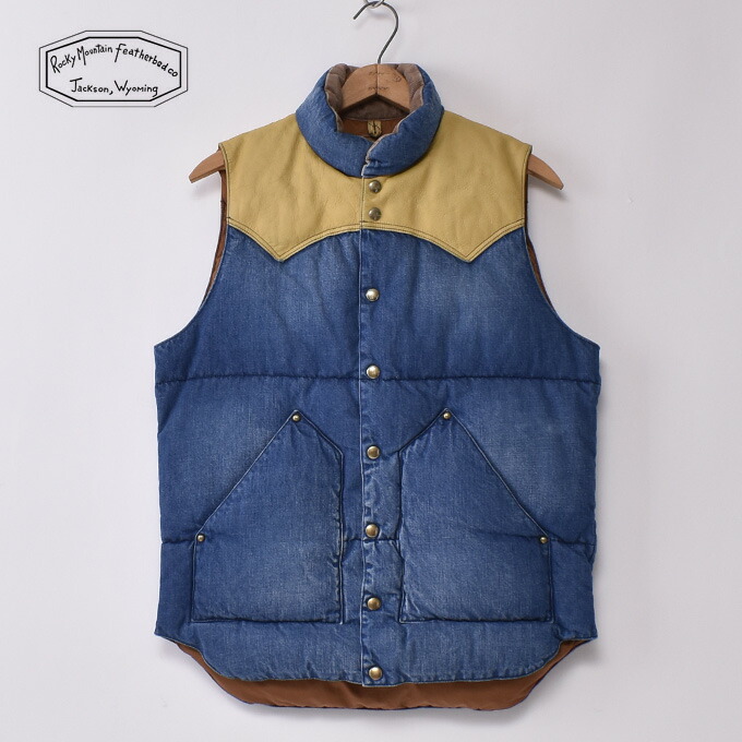 楽天市場】Rocky Mountain Featherbed / DOWN VEST DENIM / INDIGO