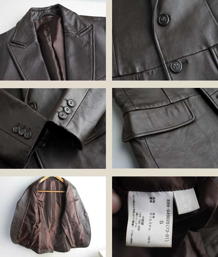 楽天市場】レザーテーラードジャケット メンズ 中古 ユニクロ UNIQLO