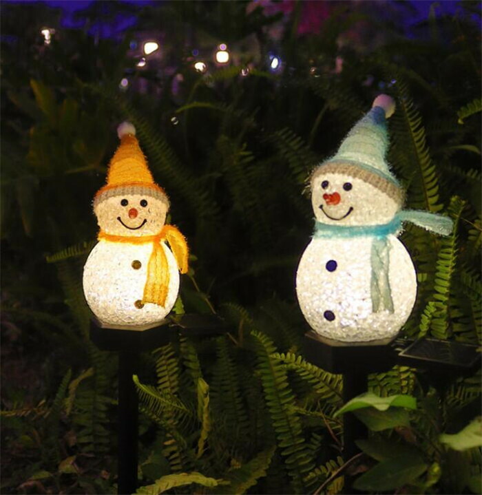 楽天市場】2個セット クリスマス飾りライト サンタクロース 雪だるま