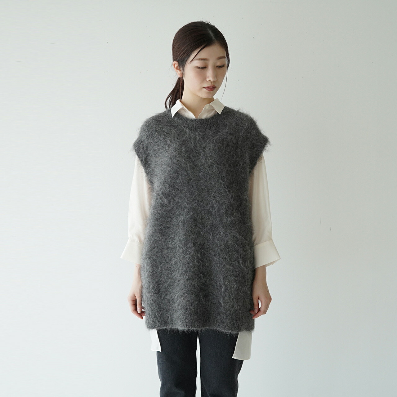 楽天市場】シンゾーン アルパカ ベスト レディース クルーネック