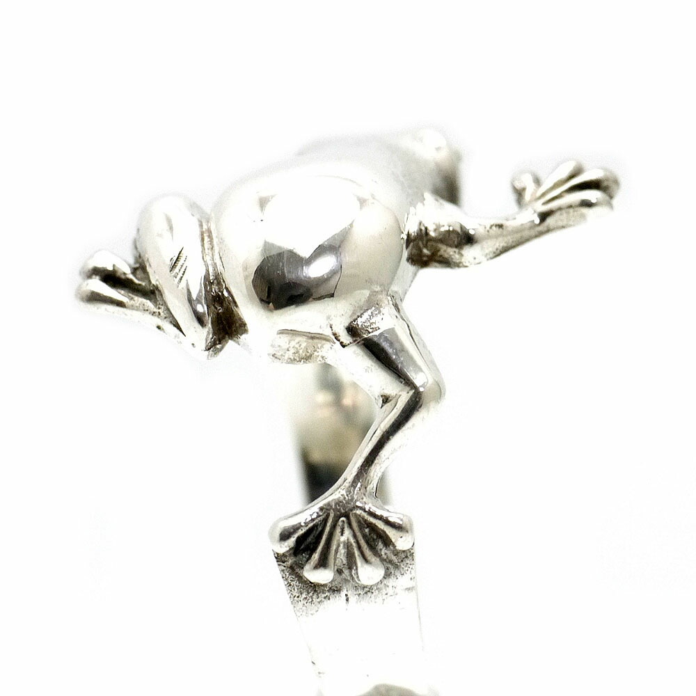 楽天市場】シルバー925 フロッグ リング メンズ E1 カエル シンプル