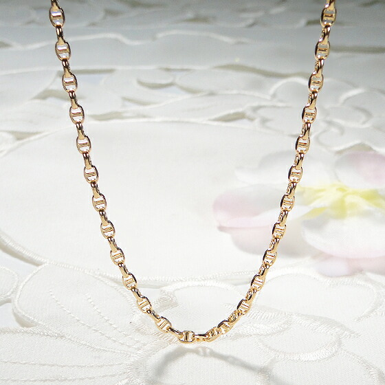 楽天市場】K18YG 中空スカルチェーンネックレス【送料無料】ゴールド