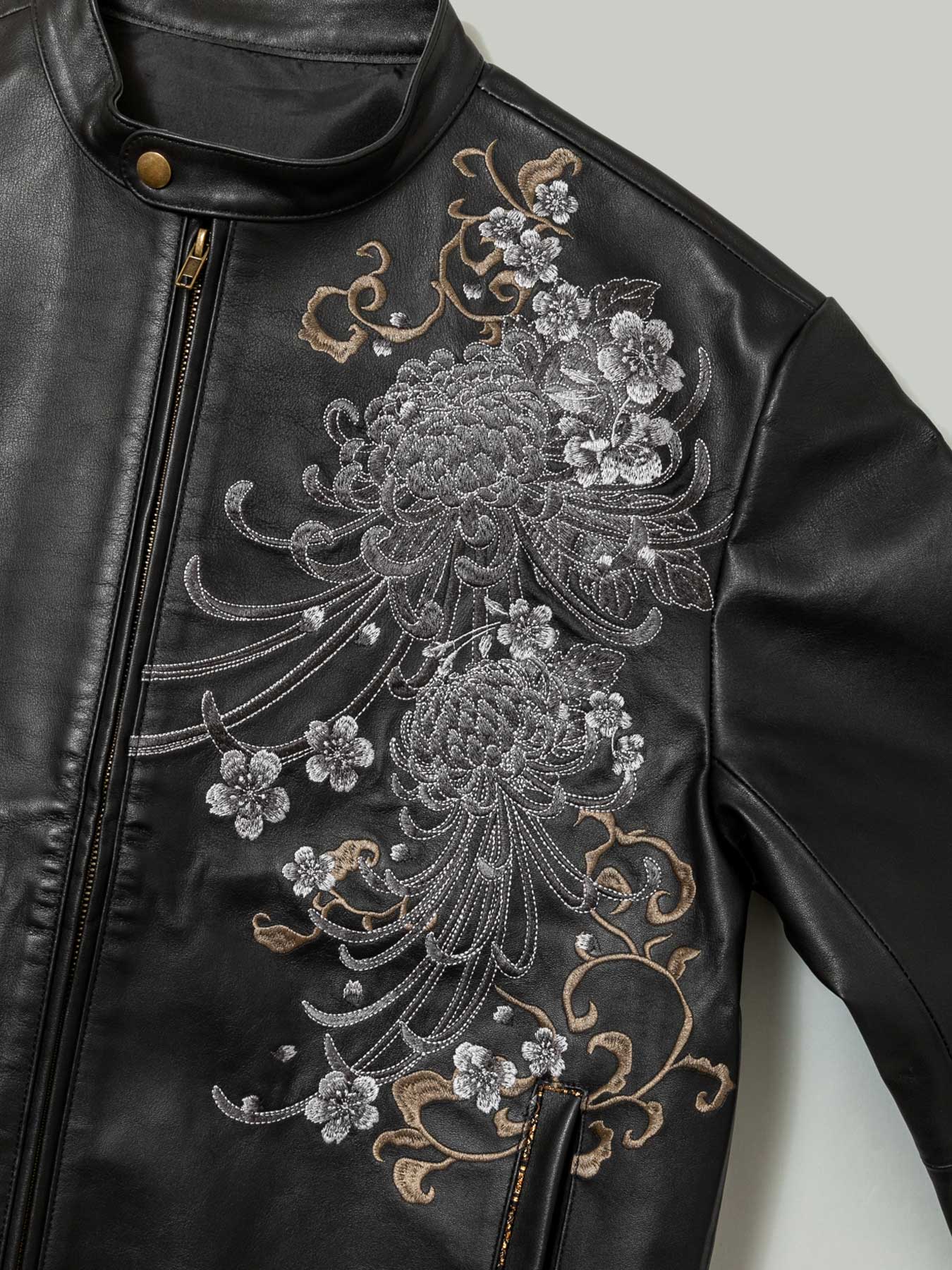 楽天市場】【絡繰魂・頂】 百華 昇龍 総刺繍 レザー ジャケット ：限定