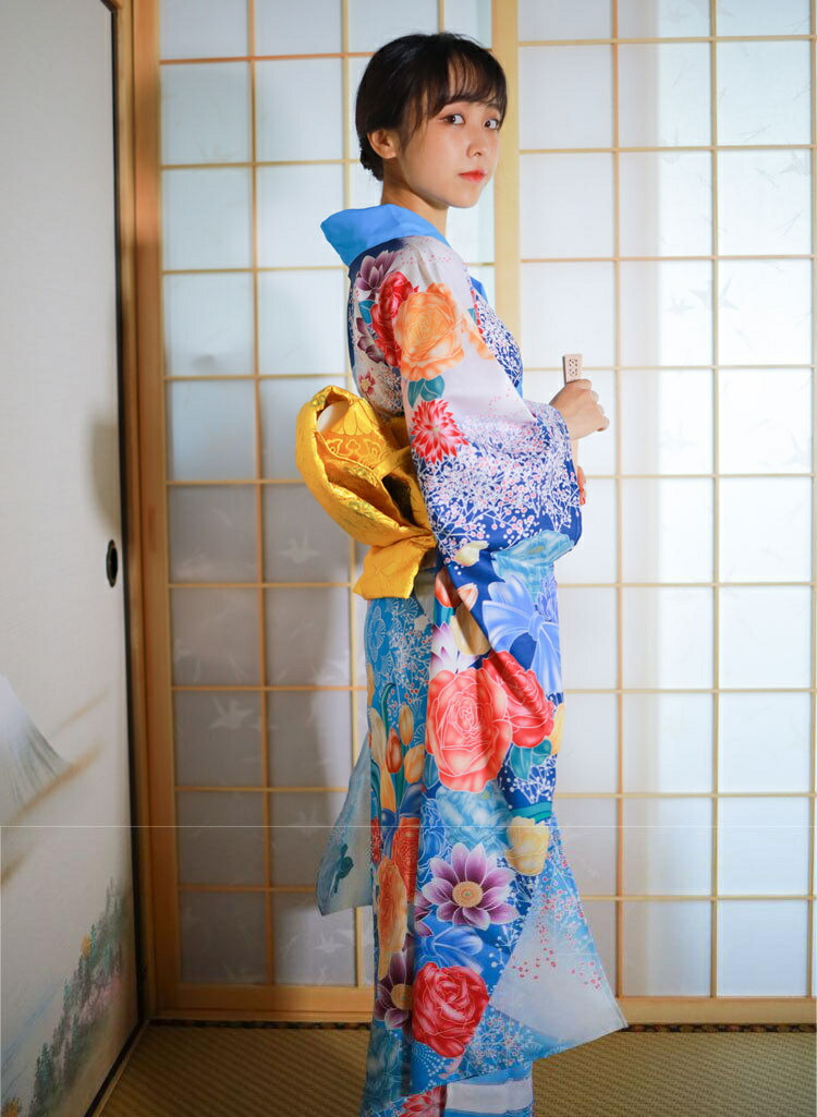 楽天市場】浴衣 振袖 花柄 レディース 華やか 浴衣セット yukata