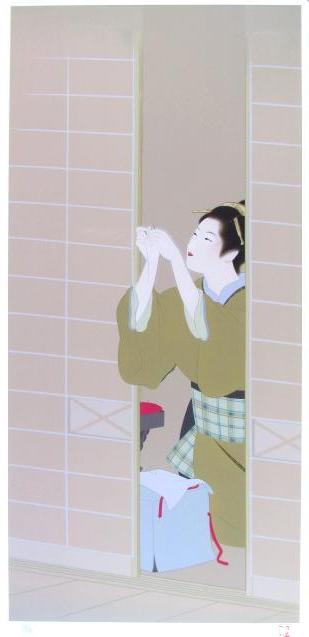 楽天市場】上村松園 夕暮 2011 シルクスクリーン 上村淳之監修