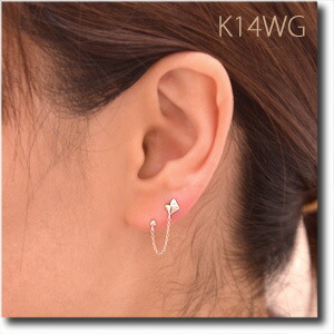 楽天市場】【片耳用 2ホールピアス】ツインピアス／地金ピアス【片耳