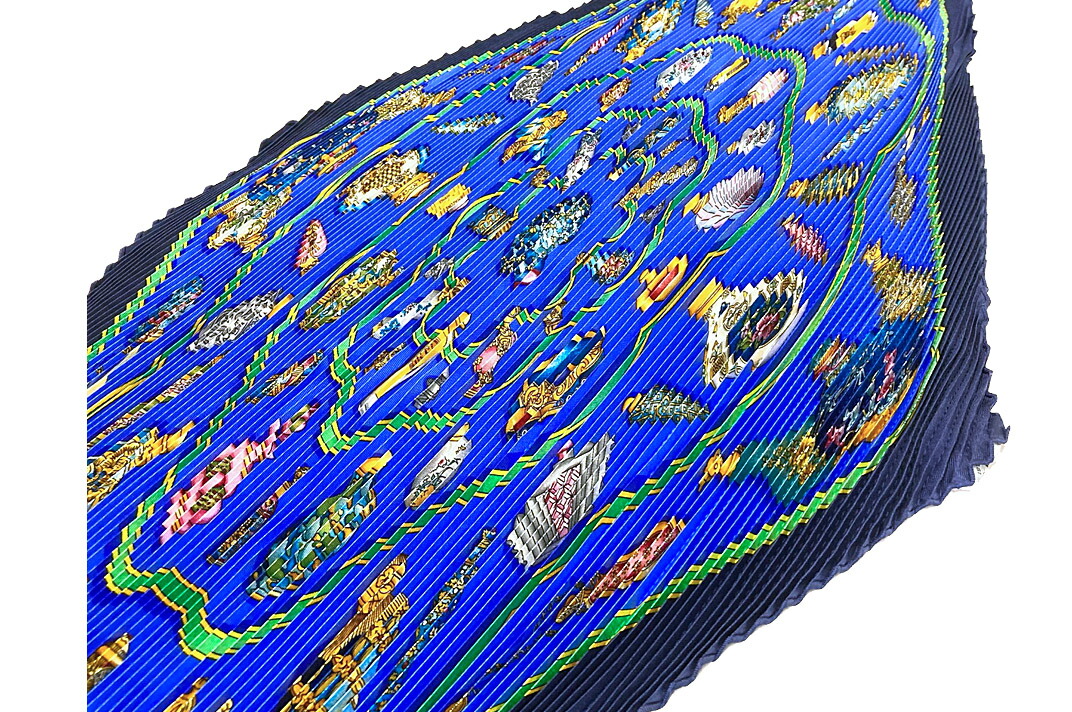 楽天市場】HERMES(エルメス）プリーツスカーフ シルク 外箱付【中古