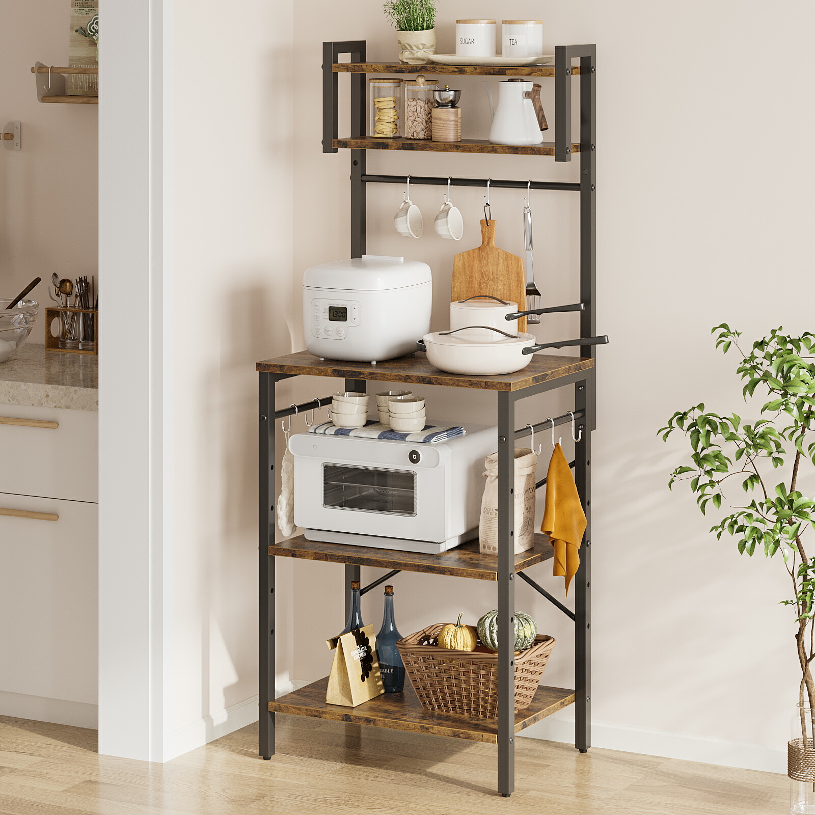 楽天市場】＼翌日発送！／キッチンラック 幅60cm コンセント付き