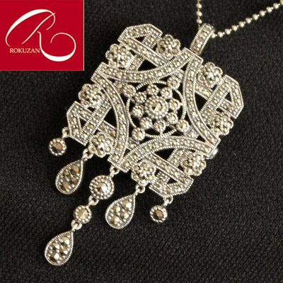 楽天市場】【碌山】 シルバー ブローチ ペンダントトップチェーンは