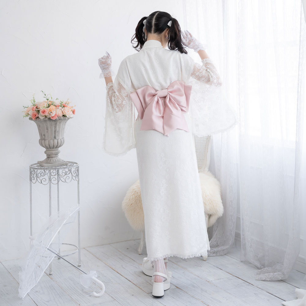 夢展望 ショコラスイーツ柄浴衣 3点セット 夢展望 ショコラスイーツ柄