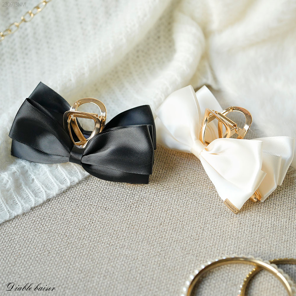 楽天市場】サテンリボンゴールドバレッタ レディース 服飾小物