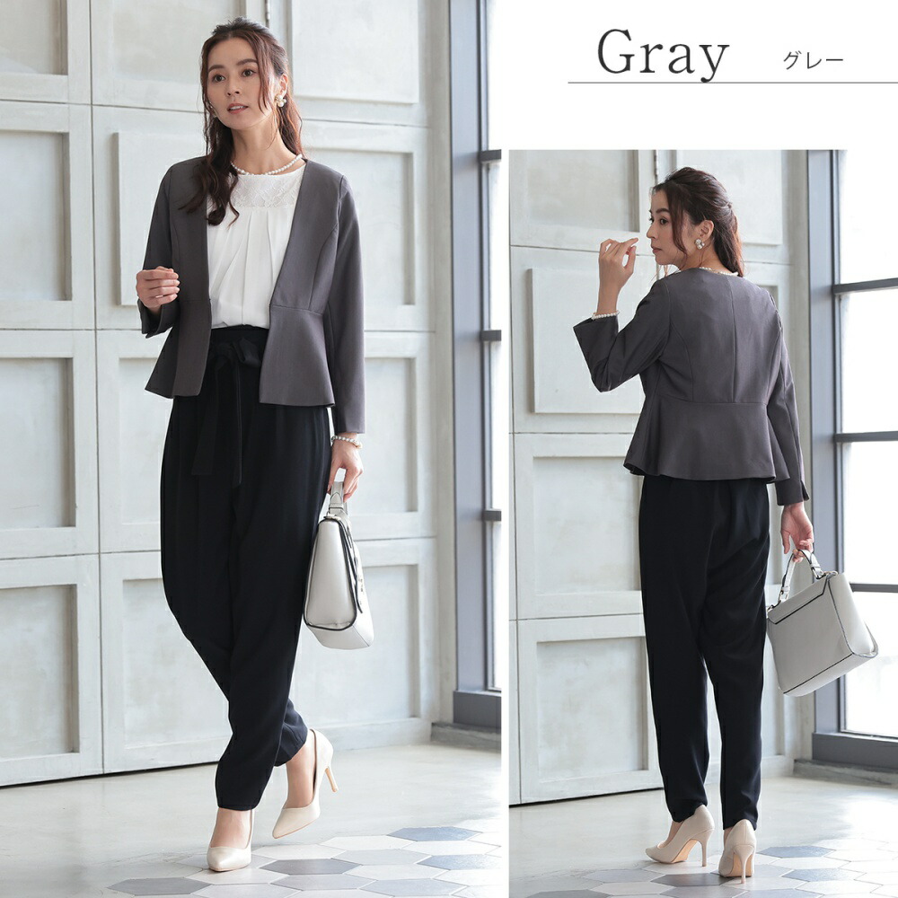楽天市場】スーツ レディース 入学式 セットアップ 3点セット パンツ