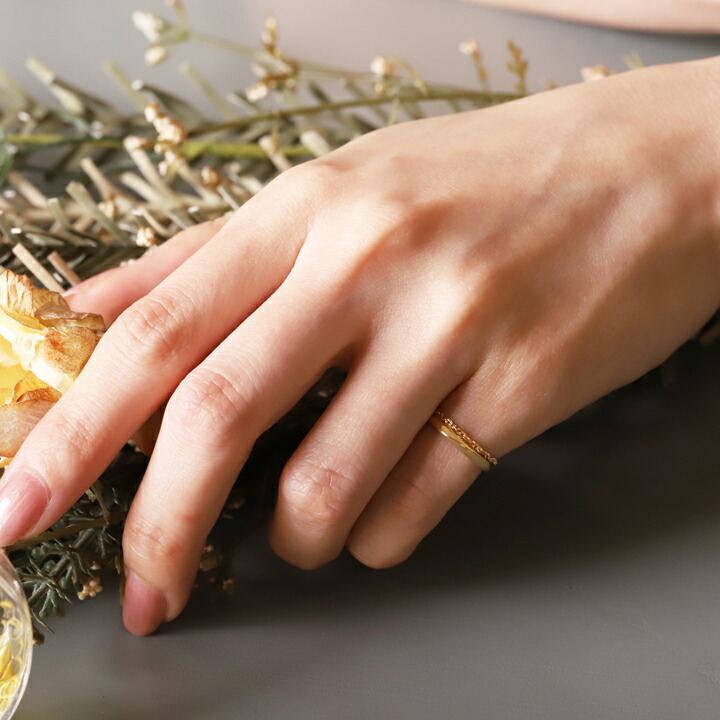 楽天市場】18金 リング k18 指輪 レディース 18金指輪 メンズ シンプル