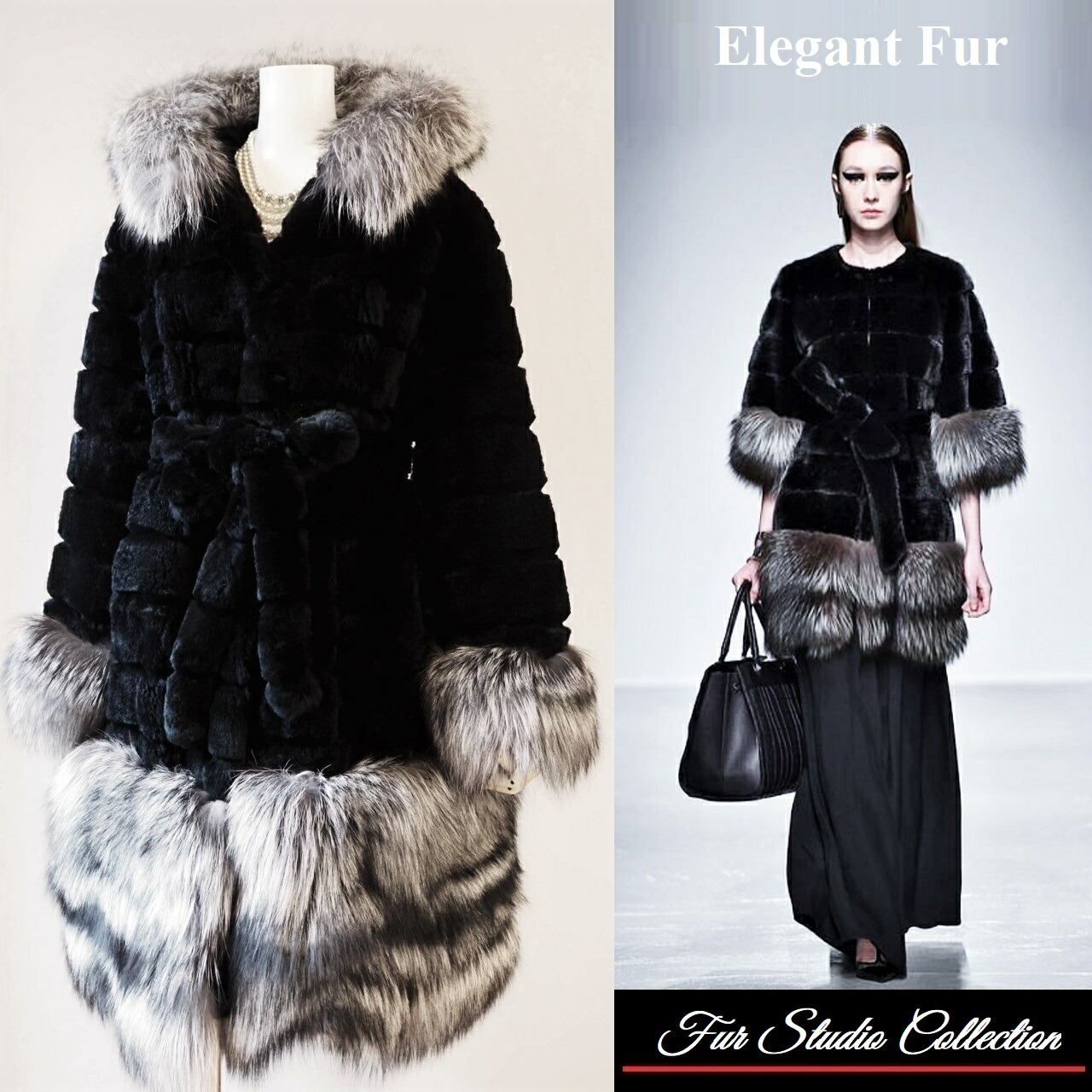 楽天市場】シルバーフォックスファー＆レッキスリアルファーコート