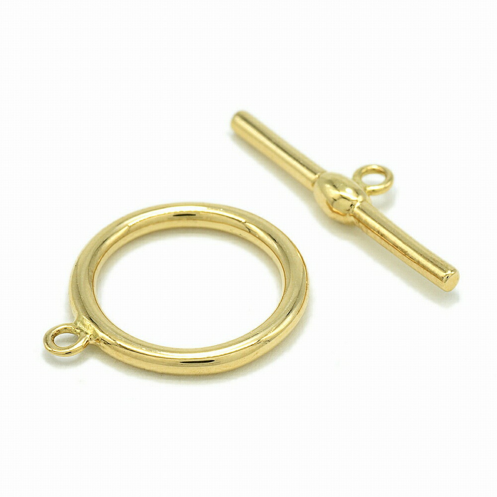 楽天市場】【1個売り】 留め具 18金 イエローゴールド ラウンド型