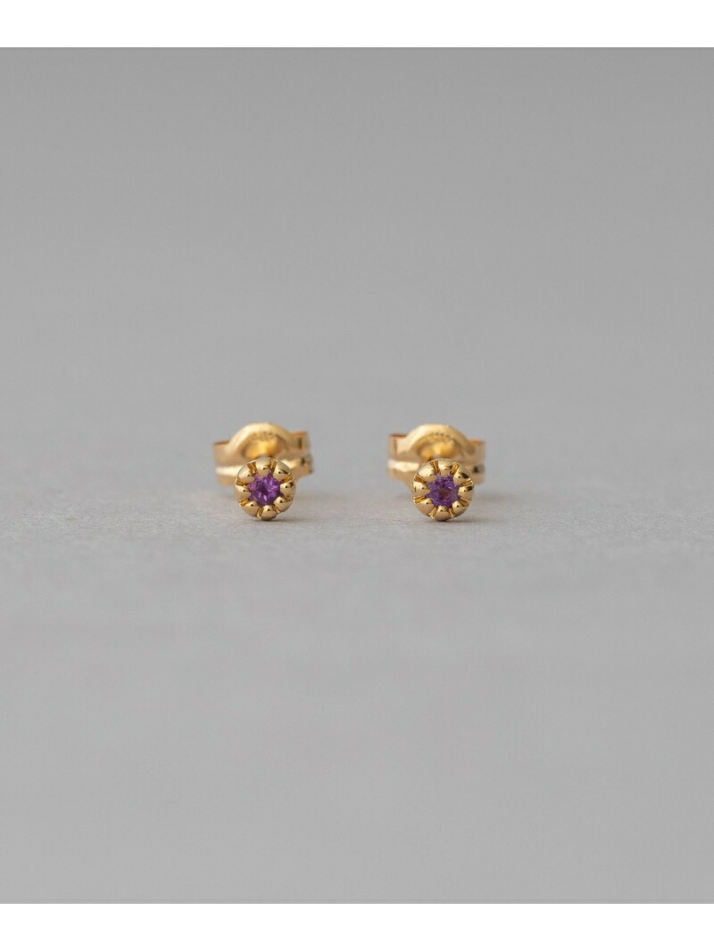 楽天市場】K18YG フルール ピアス(誕生石 1・2・3・6・8・10・11・12月