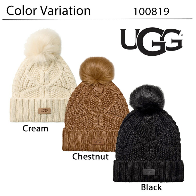 楽天市場】アグ UGG ニット帽 100819 レディース Cable Beanie With