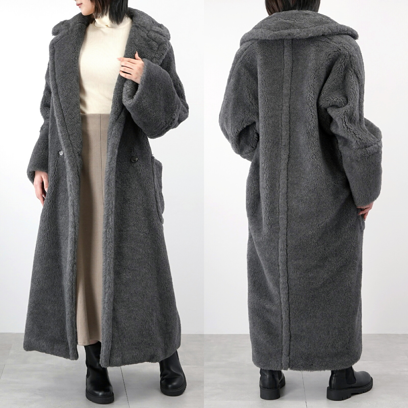 MaxMara グレー ファーコート 【公式通販】