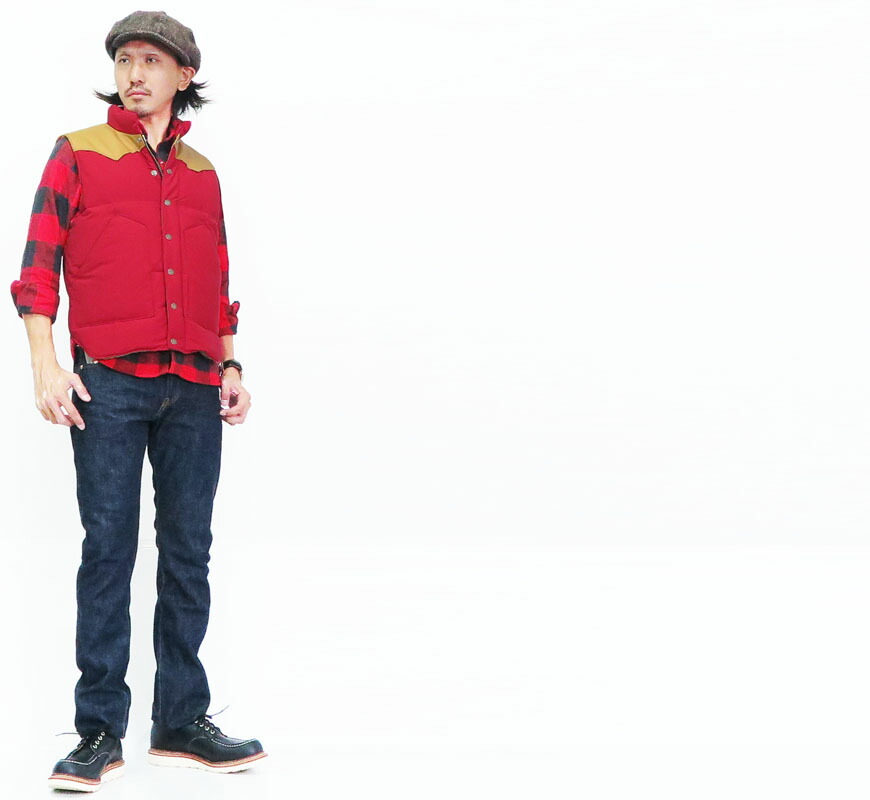 楽天市場】シュガーケーン SUGAR CANE ダウンベスト レザーヨーク